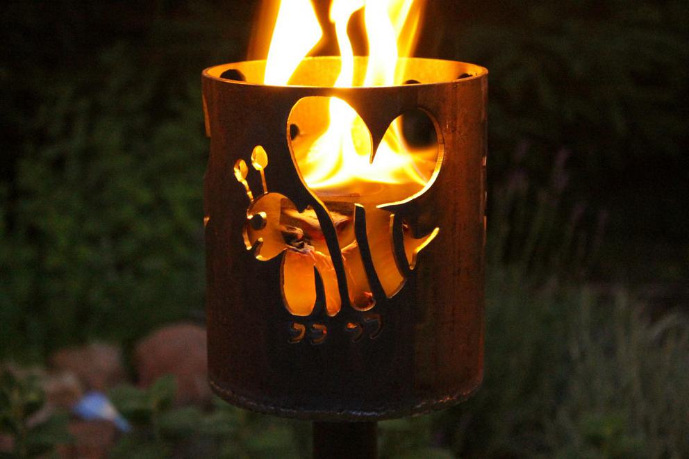 Bild Gartenfackel Motiv Biene
