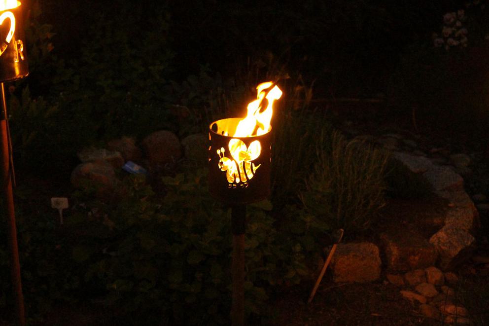 Bild Gartenfackel Motiv Biene