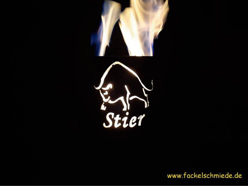 Bild Gartenfackel Sternzeichen Stier