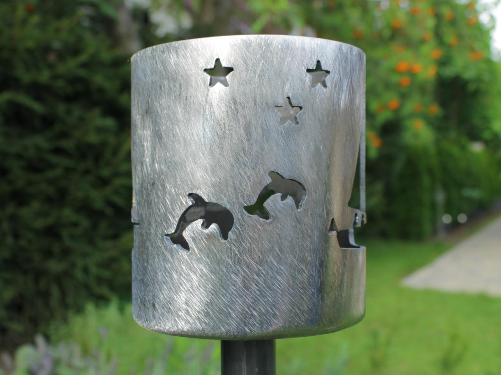 Bild Gartenfackel Motiv Segelboot