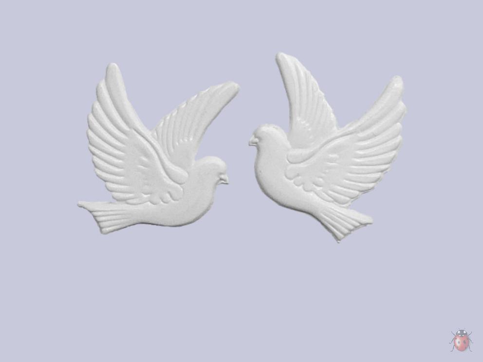 Bild Wachsdekor Taubenpaar 25 x 25 mm