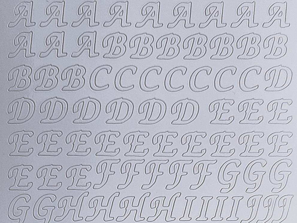 Bild Sticker Großbuchstaben weiß