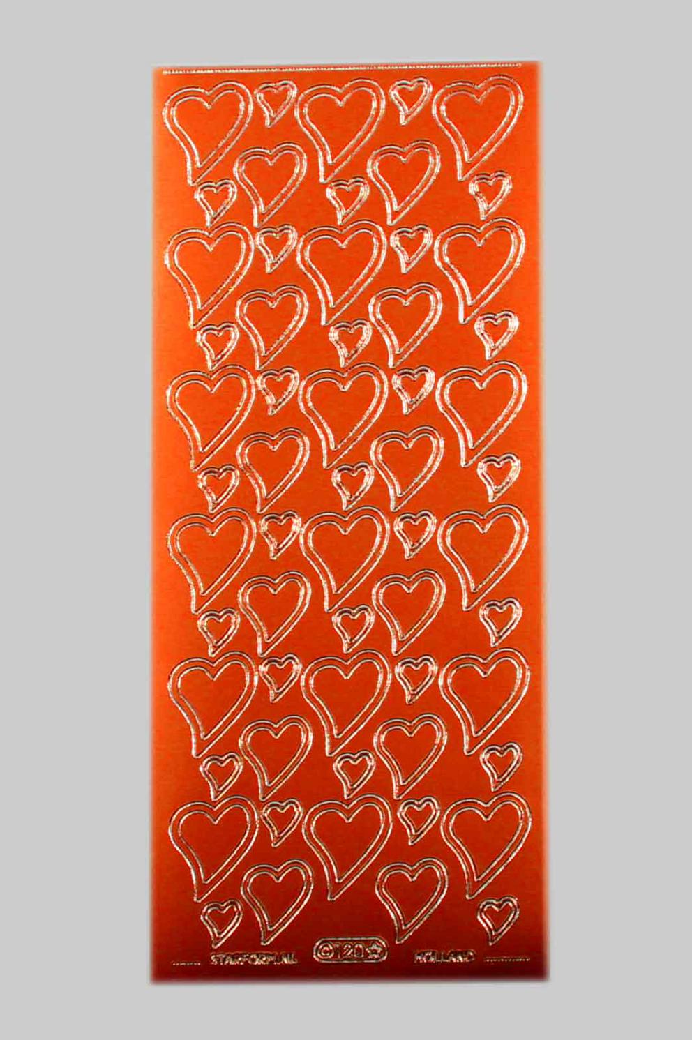 Bild Aufkleber Herzen mit Rand Starform 0120 rot 