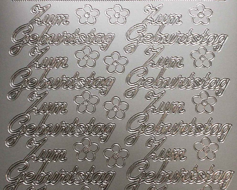 Bild Sticker Zum Geburtstag Starform 401 silber 