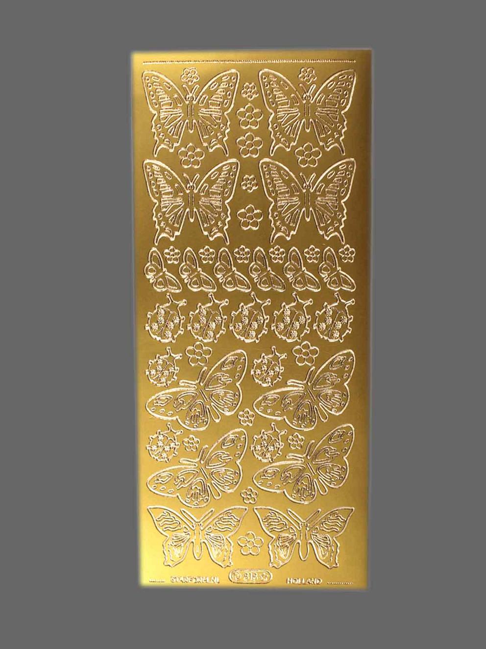 Bild Sticker Schmetterlinge Starform Nr. 818 gold