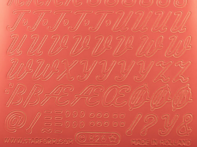 Bild Sticker Großbuchstaben Starform 826 rosa 