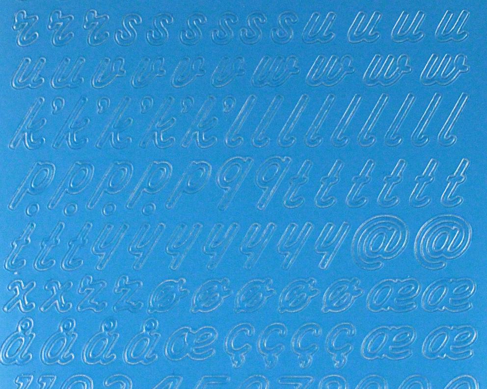 Bild Sticker Kleinbuchstaben Starform 825 hellblau 
