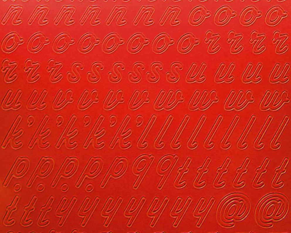 Bild Sticker Kleinbuchstaben Starform 825 rot 