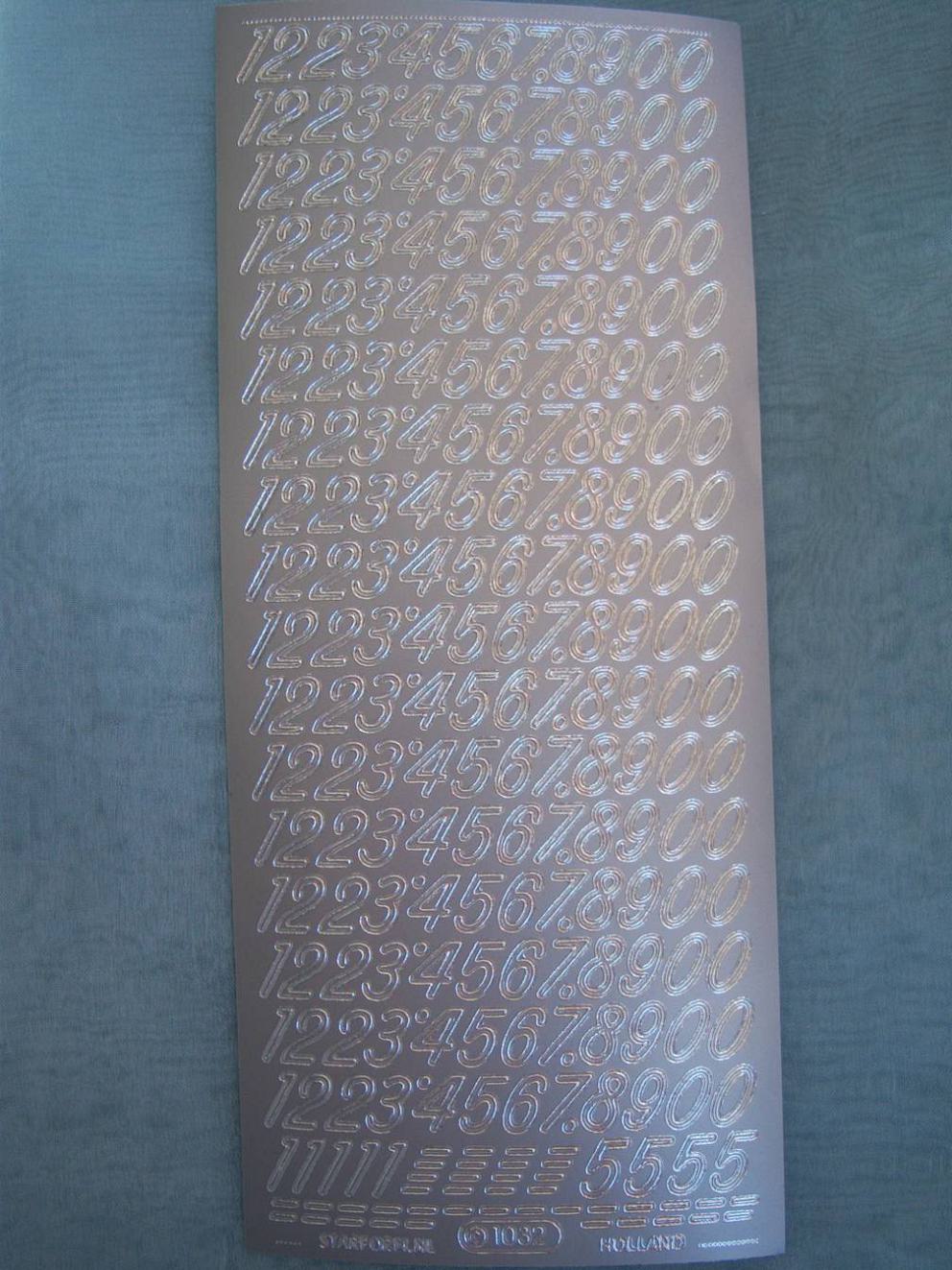 Bild Zahlensticker silber Starform 1032 