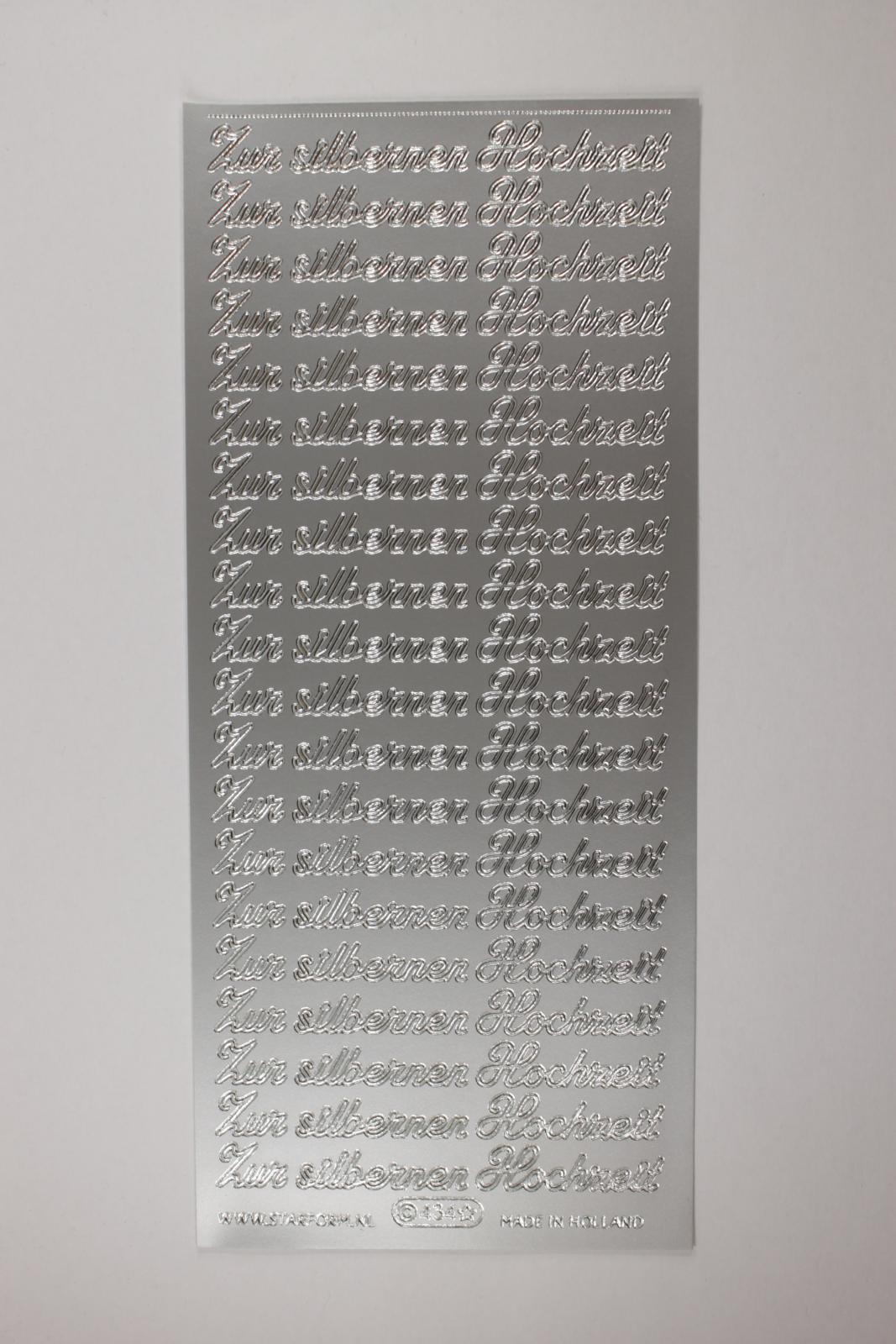 Bild Aufkleber Zur silbernen Hochzeit - Starform 0434