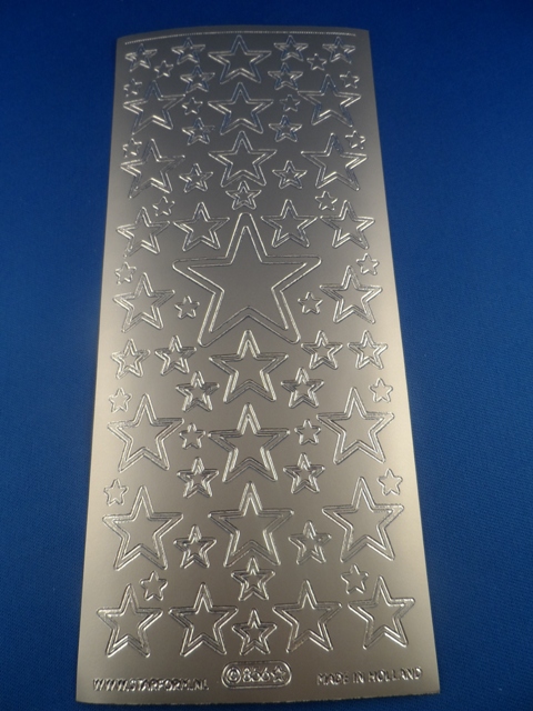 Bild Aufkleber Sterne silber Starform 856