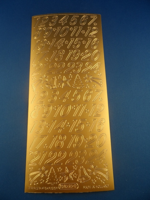 Bild Sticker 1-24 Weihnachten gold Starform 8525