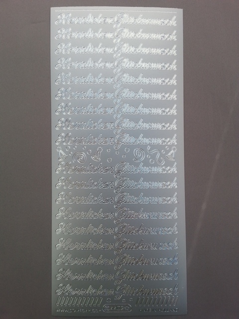 Bild Sticker Herzlichen Glückwunsch silber Starform 4402