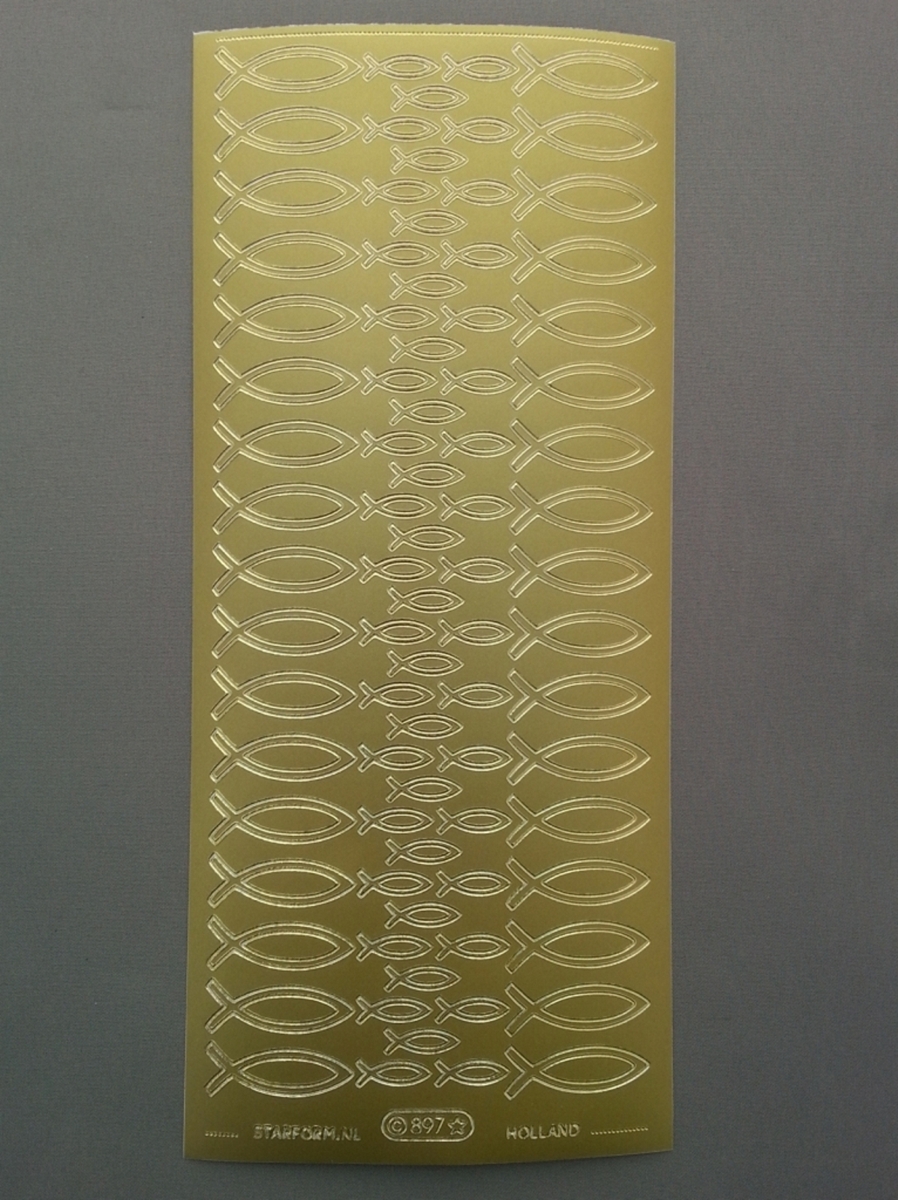 Bild Sticker Glaube (Fische) gold Starform 897 