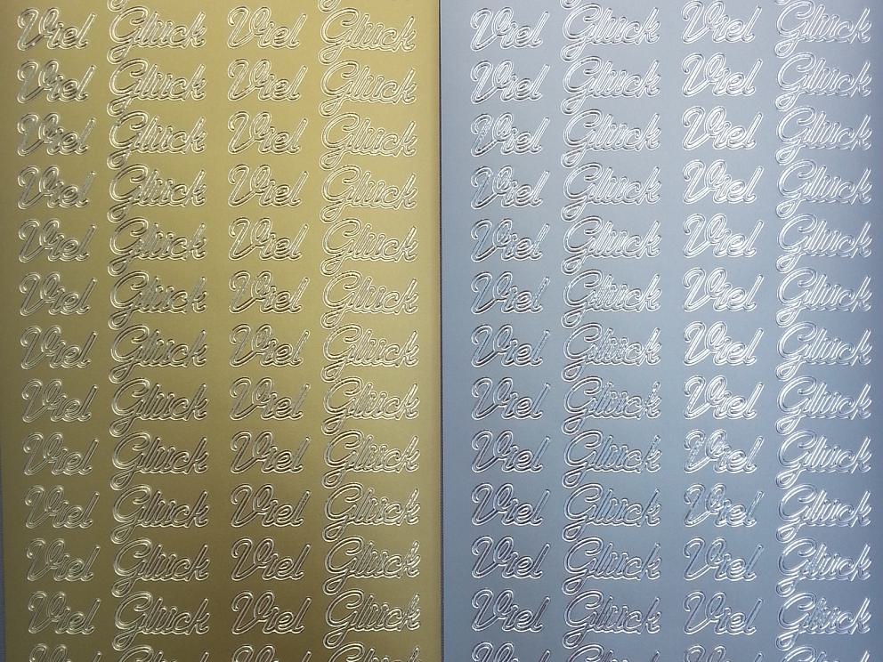 Bild Sticker Viel Glück gold Starform 405