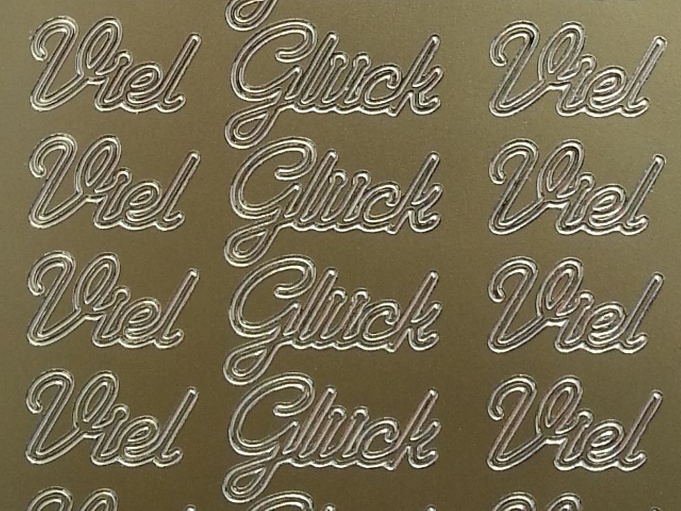 Bild Sticker Viel Glück gold Starform 405