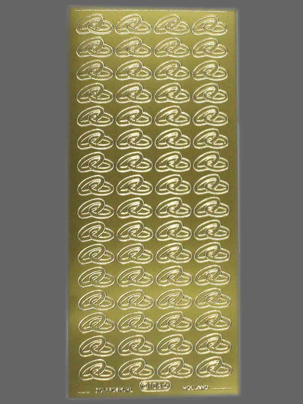 Bild Aufkleber Ringe gold Starform 0108