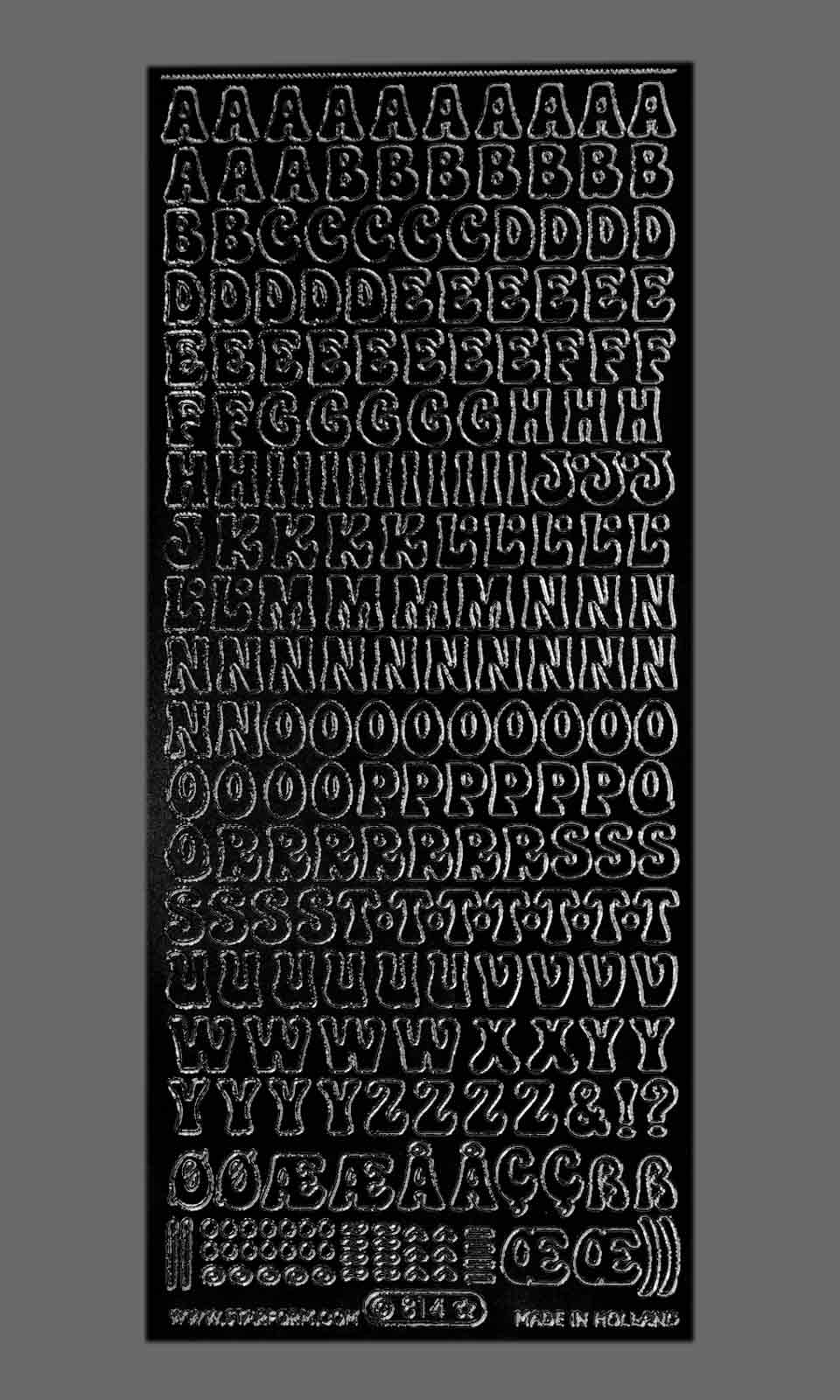 Bild Sticker Großbuchstaben Starform 814 schwarz 