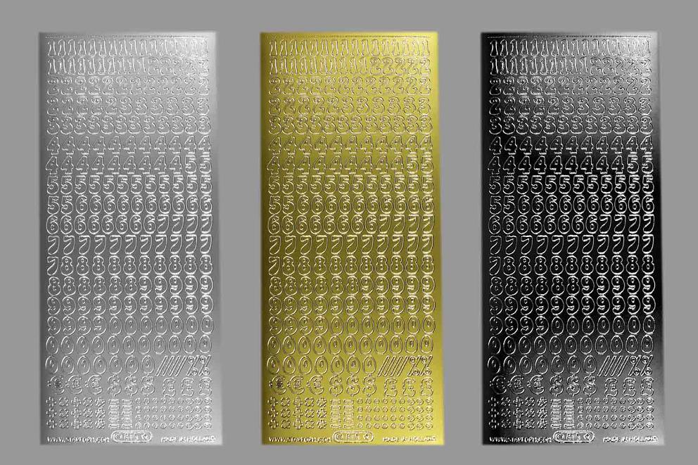 Bild Sticker Zahlen Starform 815 schwarz 