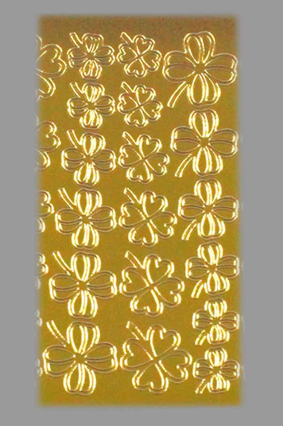 Bild Aufkleber Kleeblätter gold Starform 102