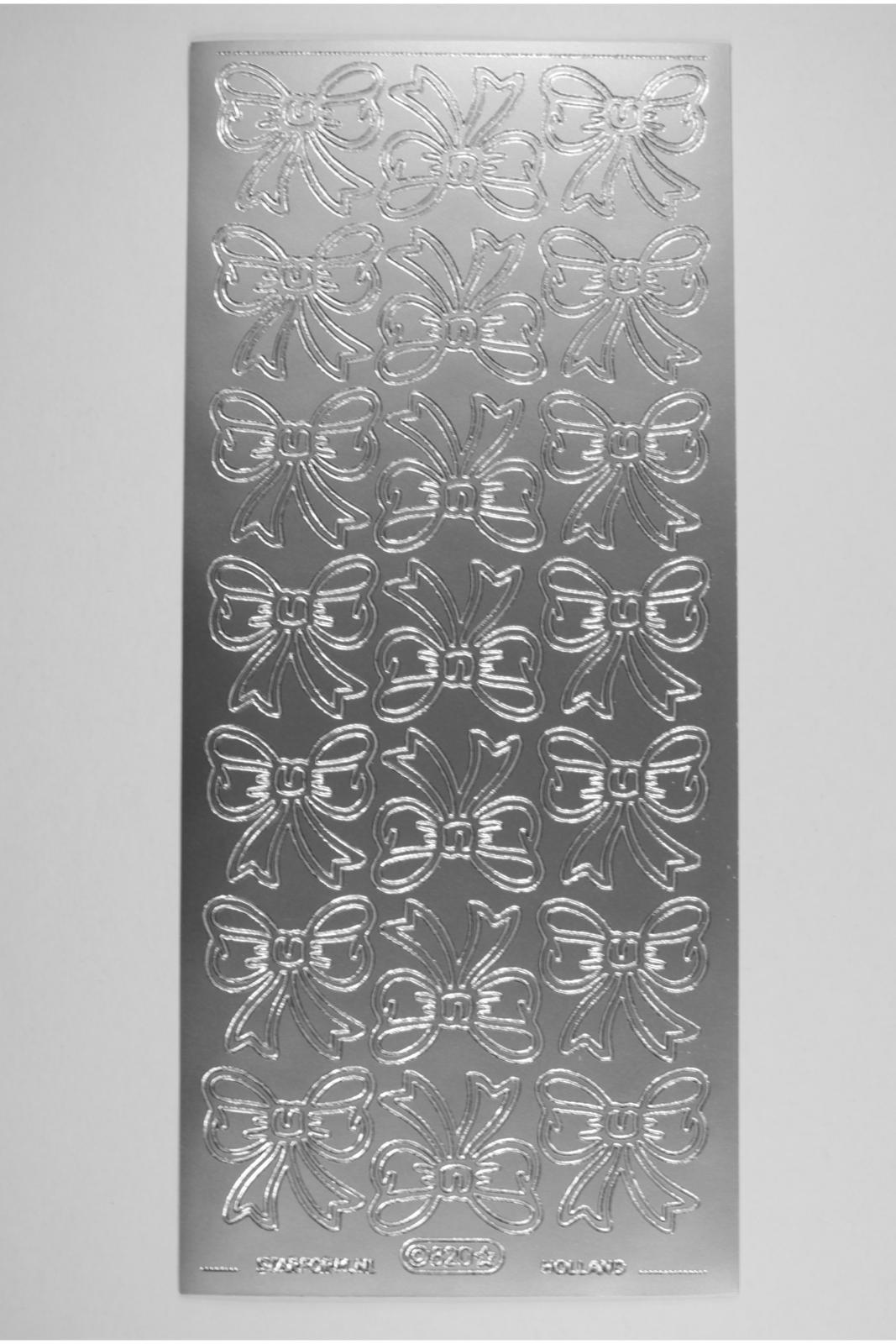 Bild Aufkleber Schleifen silber Starform 820