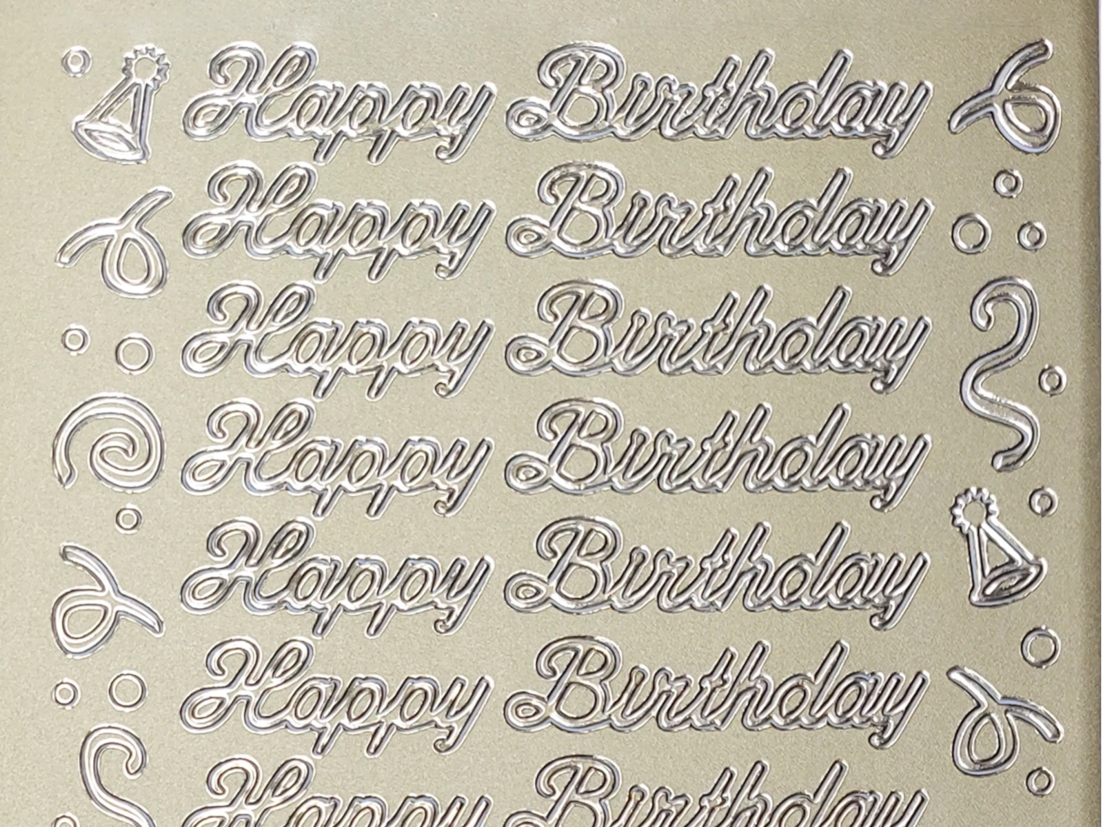 Bild Aufkleber Happy Birthday gold Starform 399