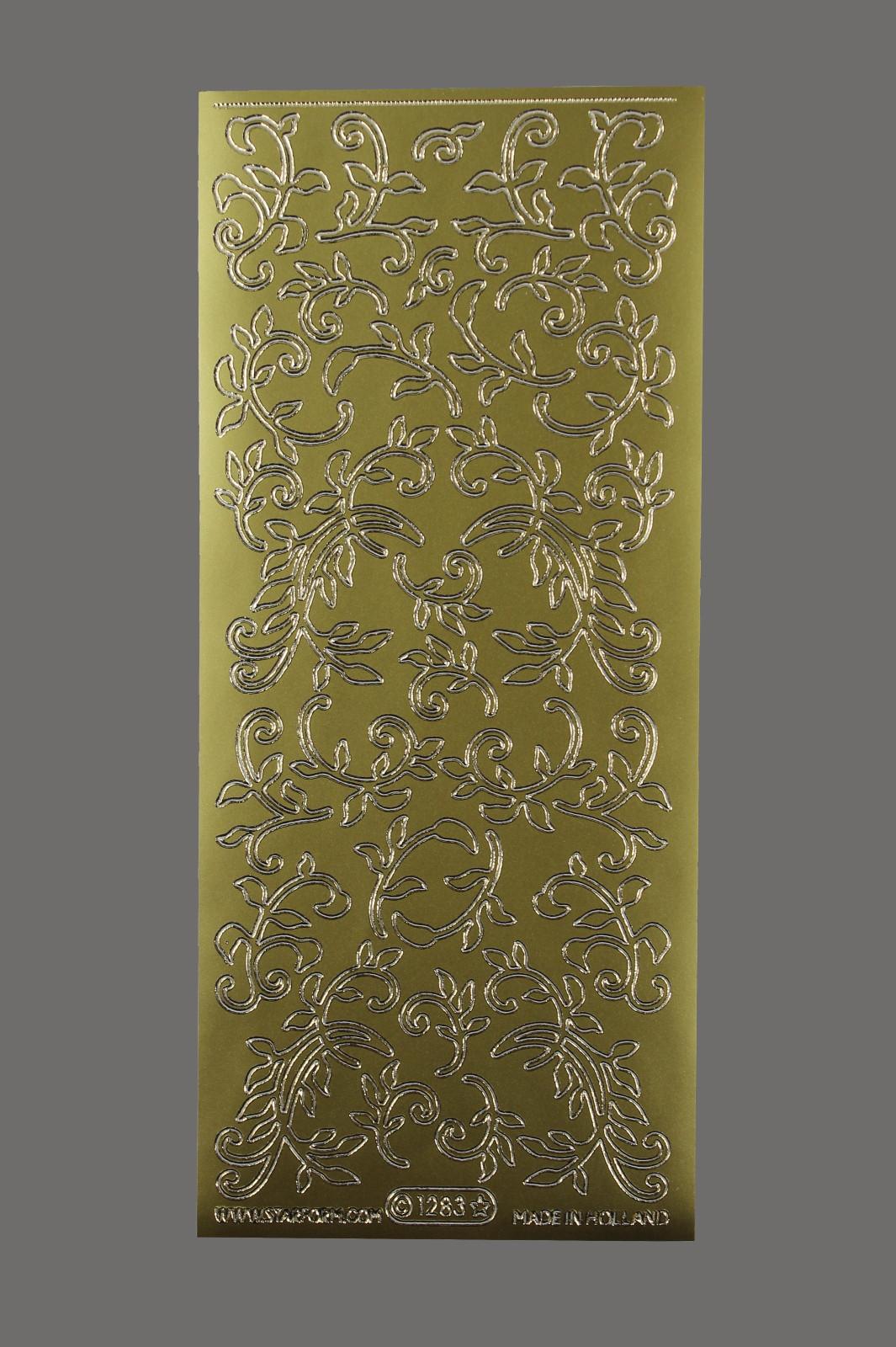Bild Aufkleber Blätterranke gold Starform 1283
