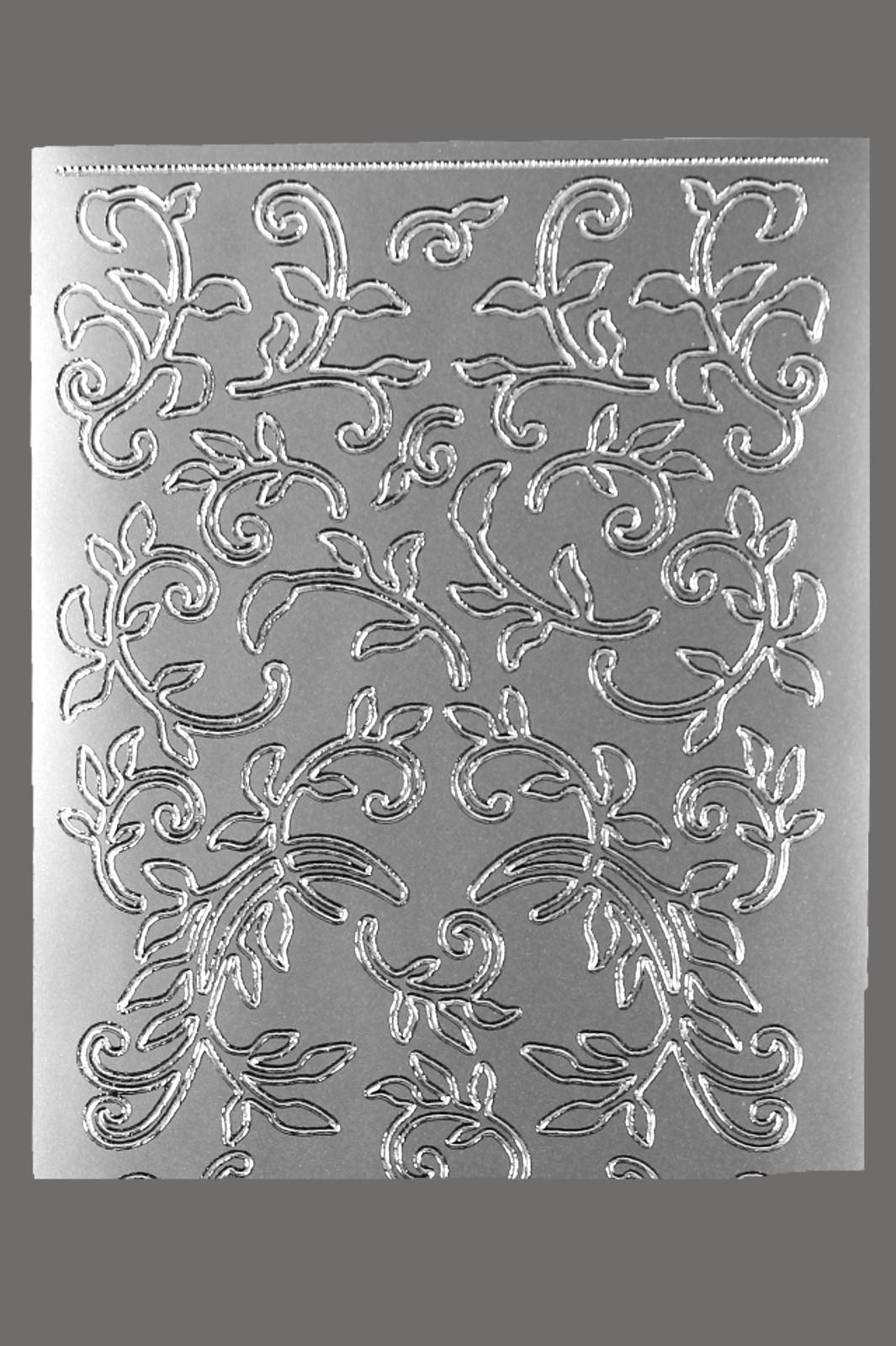 Bild Aufkleber Blätterranke silber Starform 1283