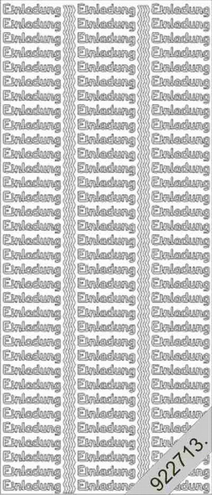 Bild Aufkleber Einladung gold Starform 449
