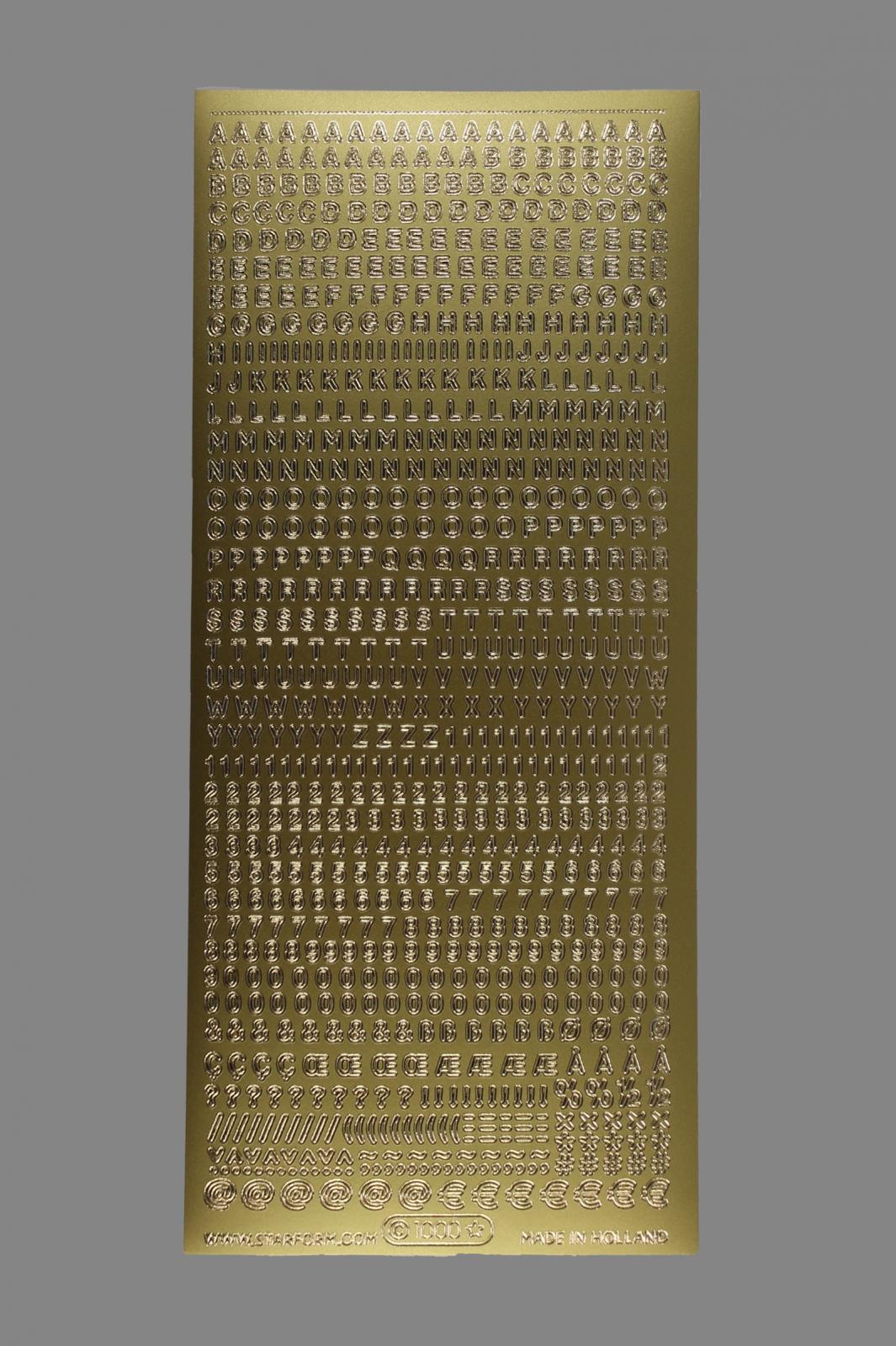 Bild Sticker Großbuchstaben gold Starform Nr. 1000 