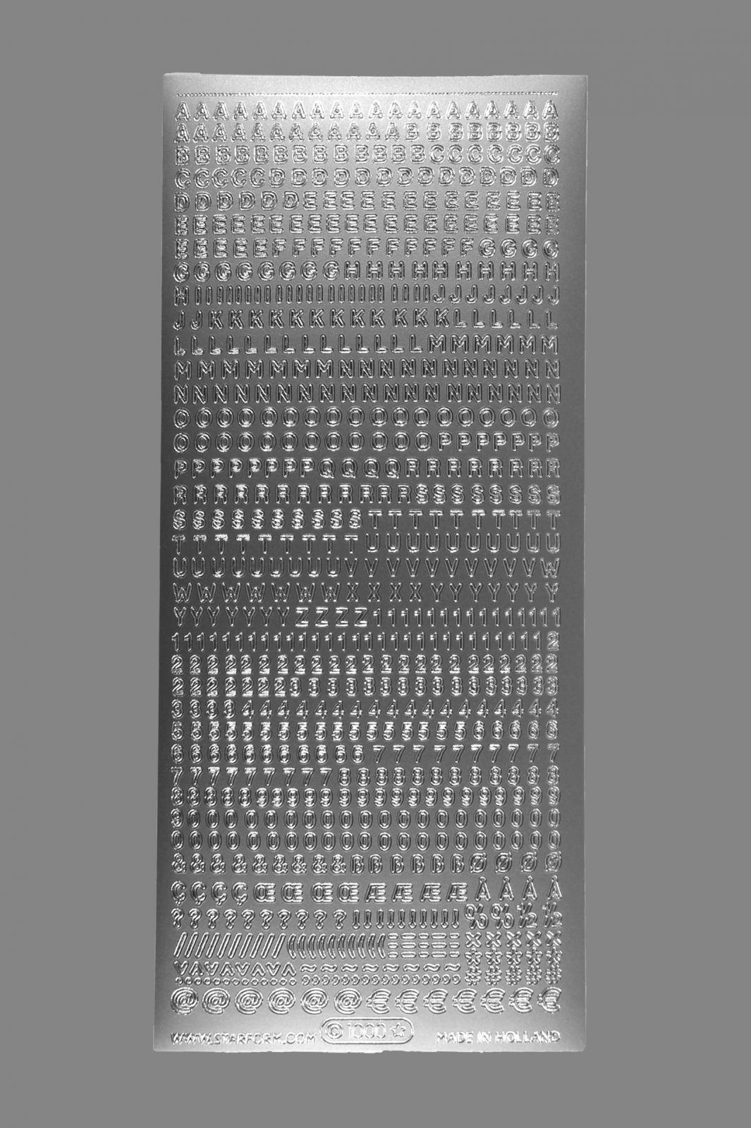 Bild Sticker Großbuchstaben silber Starform Nr. 1000 