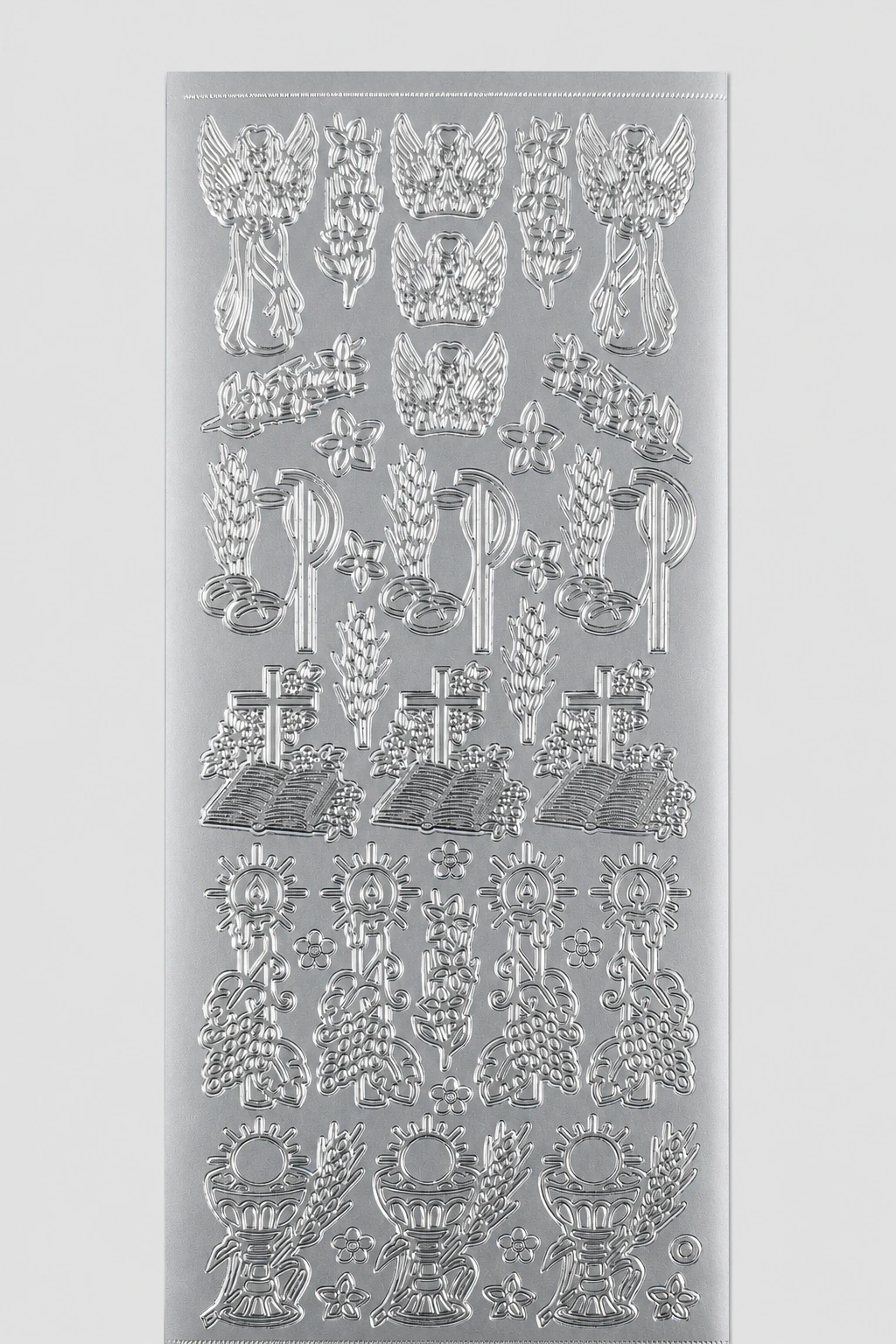 Bild Sticker Kommunion & Konfirmation – Silber – Religiöse Motive Starform 883