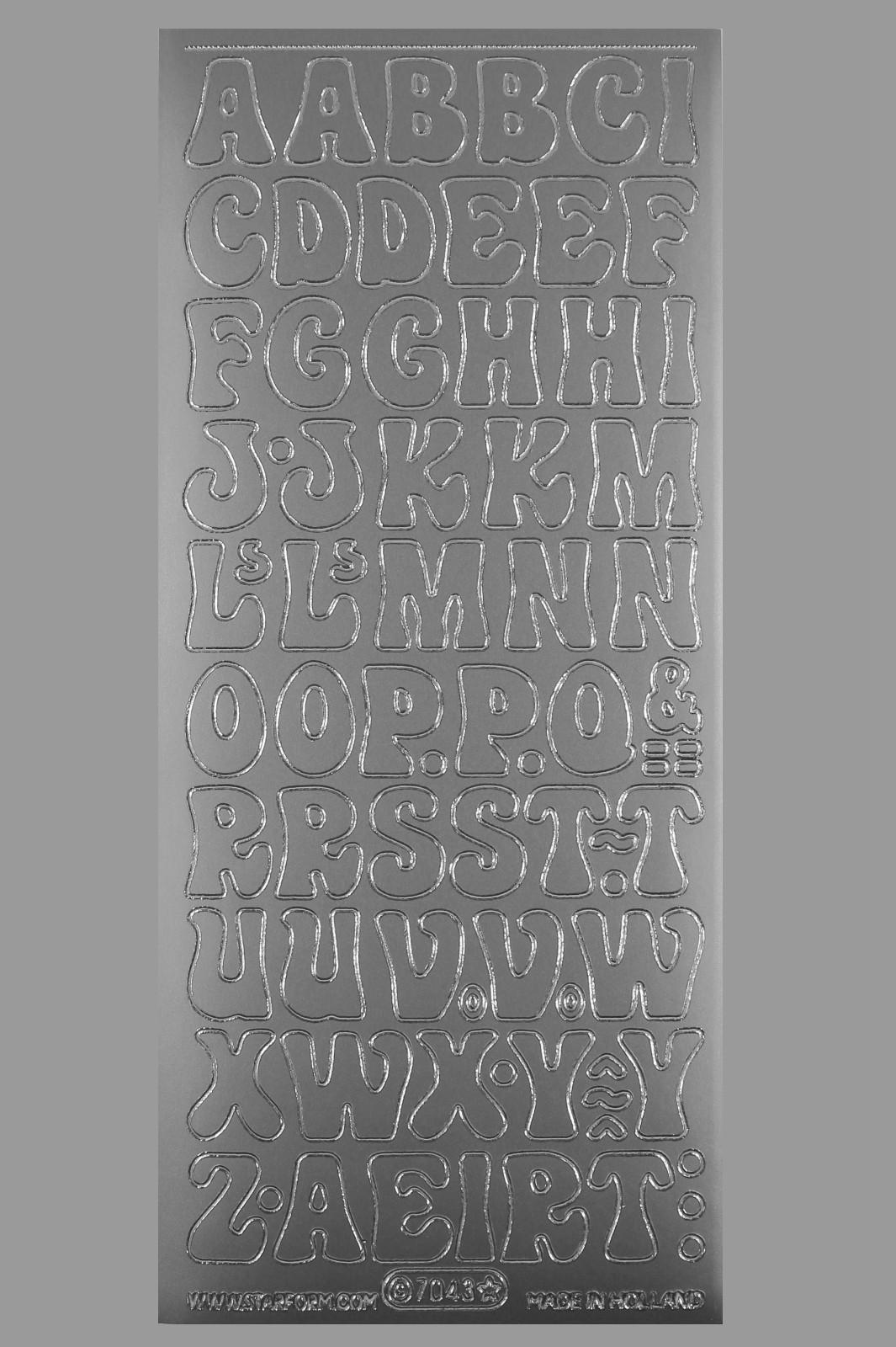 Bild Sticker Großbuchstaben 20 mm silber Starform 7043