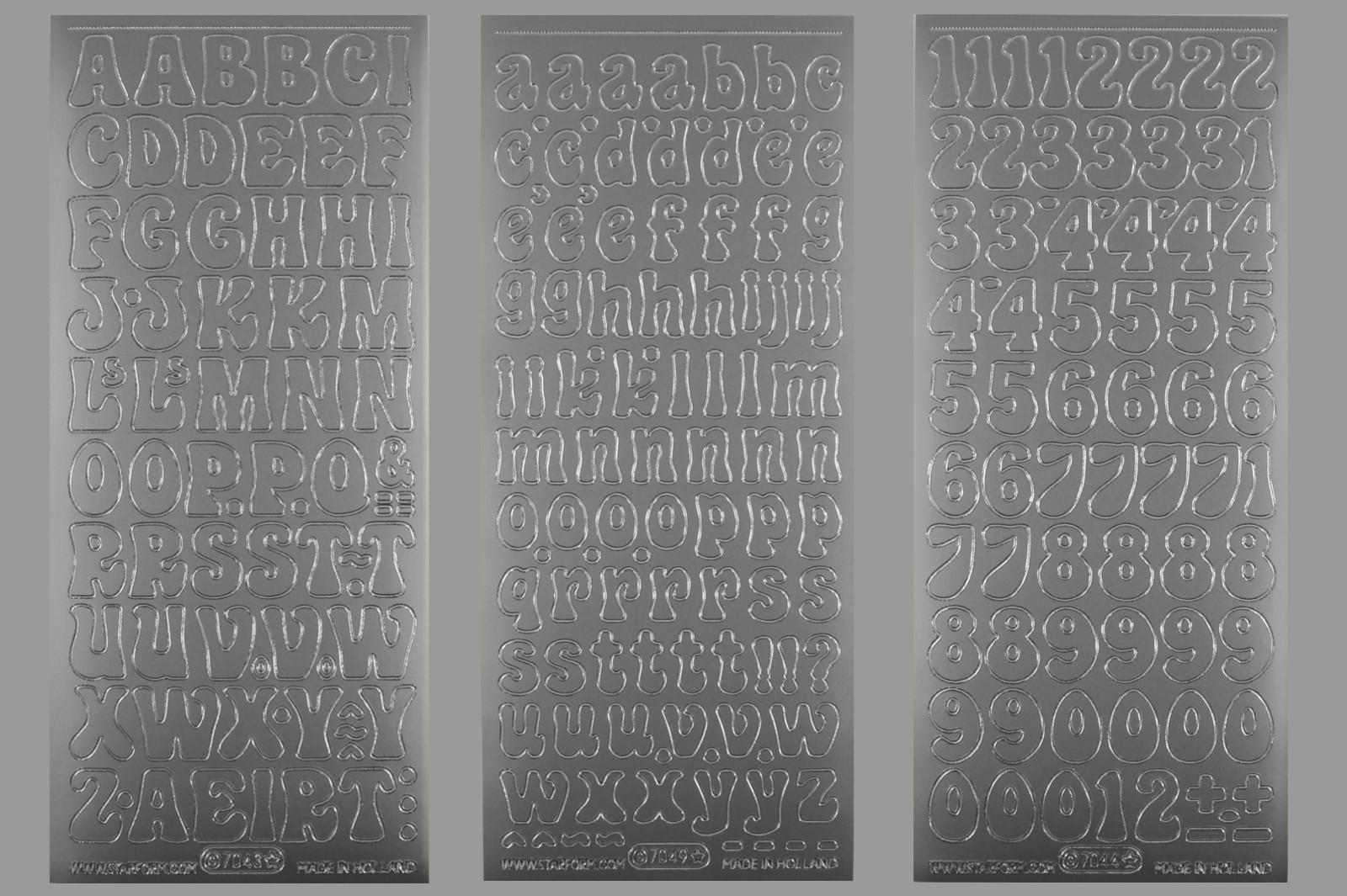 Bild Sticker Großbuchstaben 20 mm silber Starform 7043