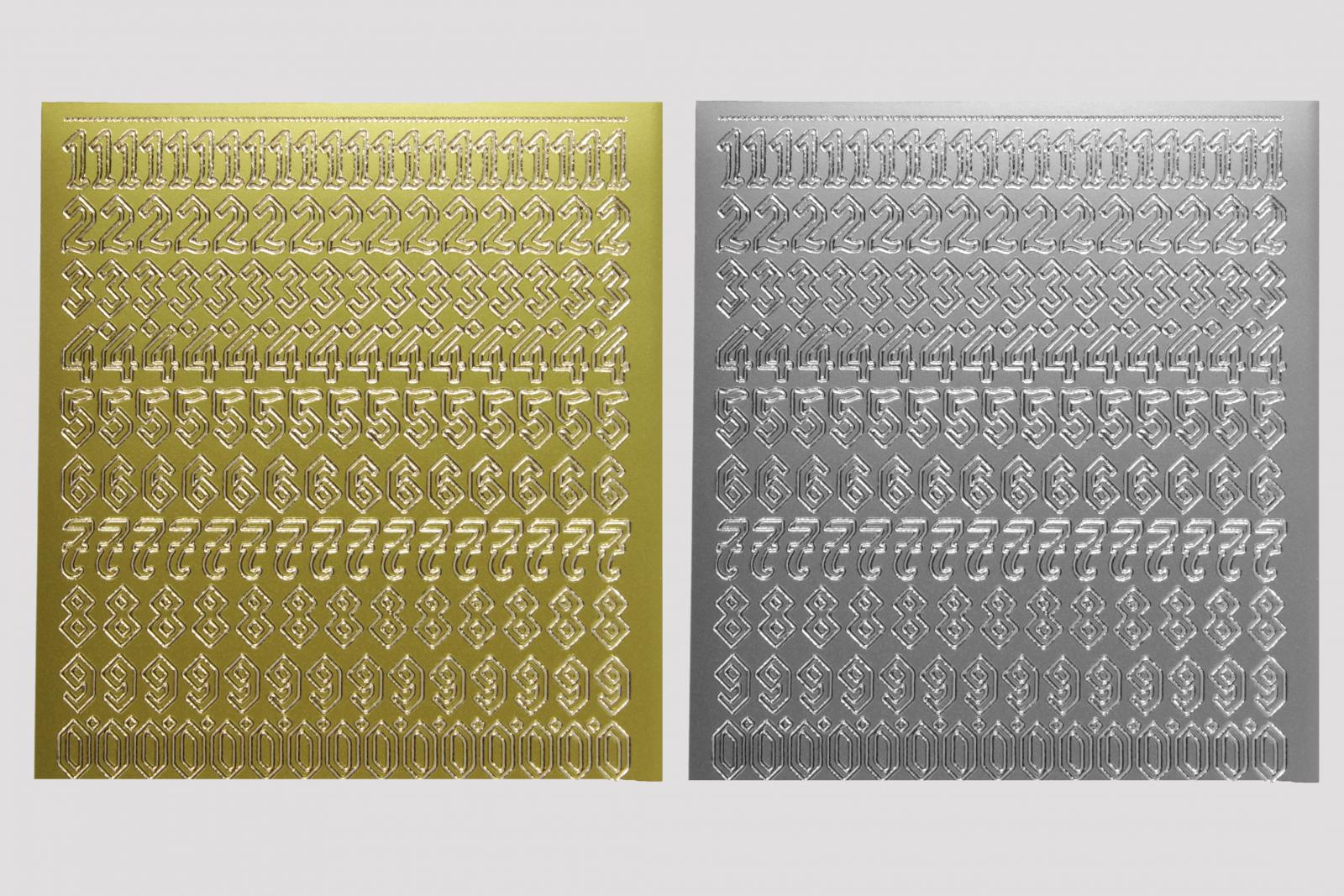 Bild Sticker Zahlen gotisch Starform Nr. 1157 gold 