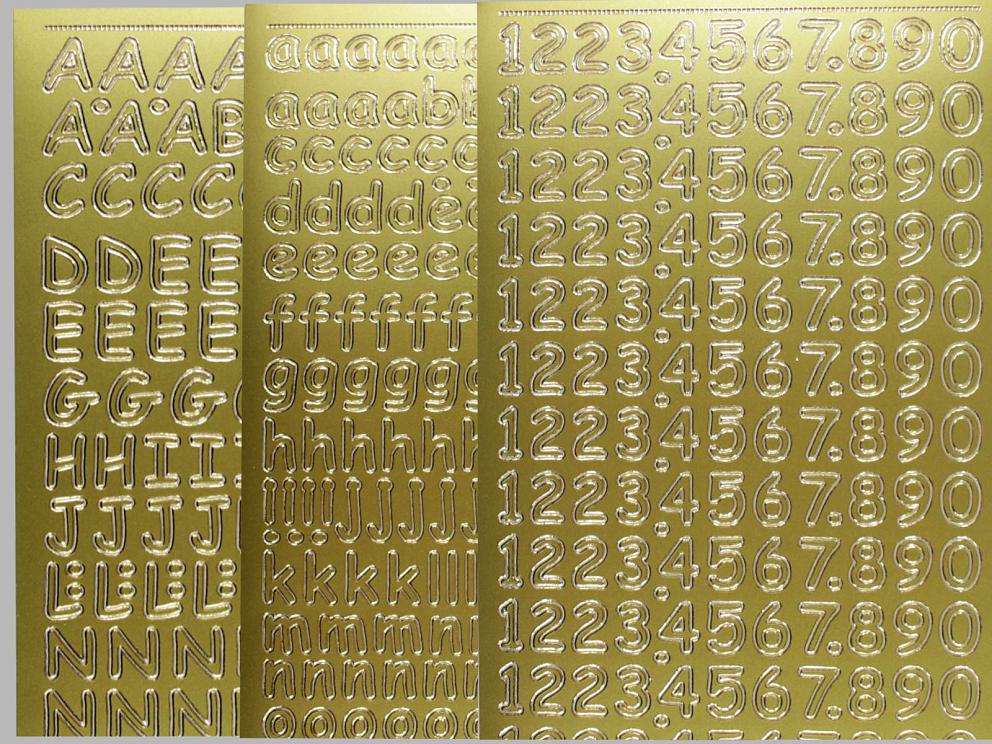 Bild Sticker Großbuchstaben Starform Nr. 1284 gold 
