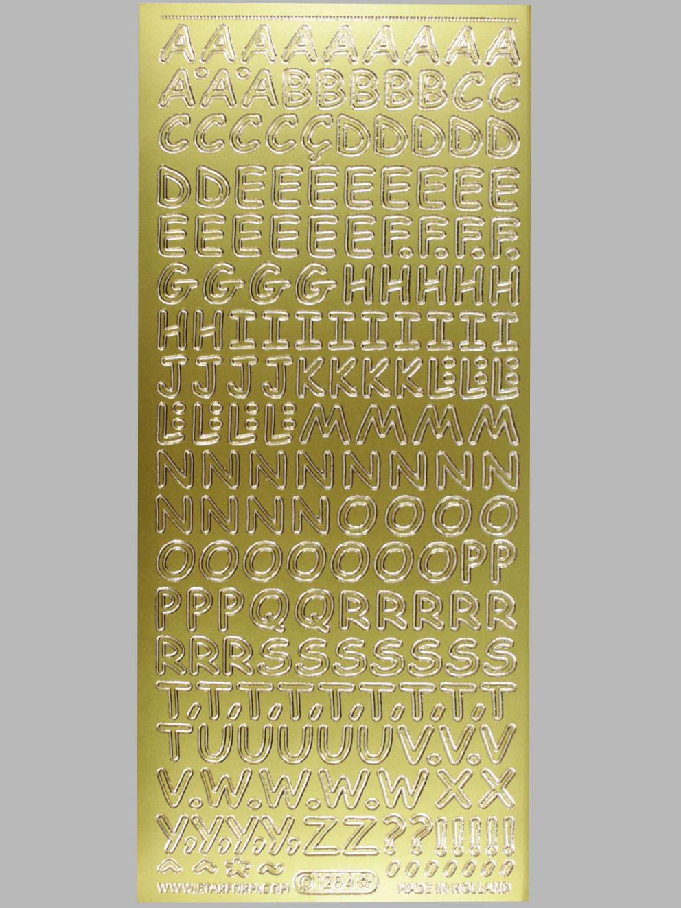 Bild Sticker Großbuchstaben Starform Nr. 1284 gold 