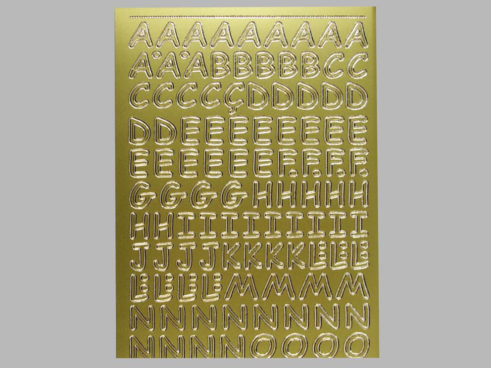 Bild Sticker Großbuchstaben Starform Nr. 1284 gold 