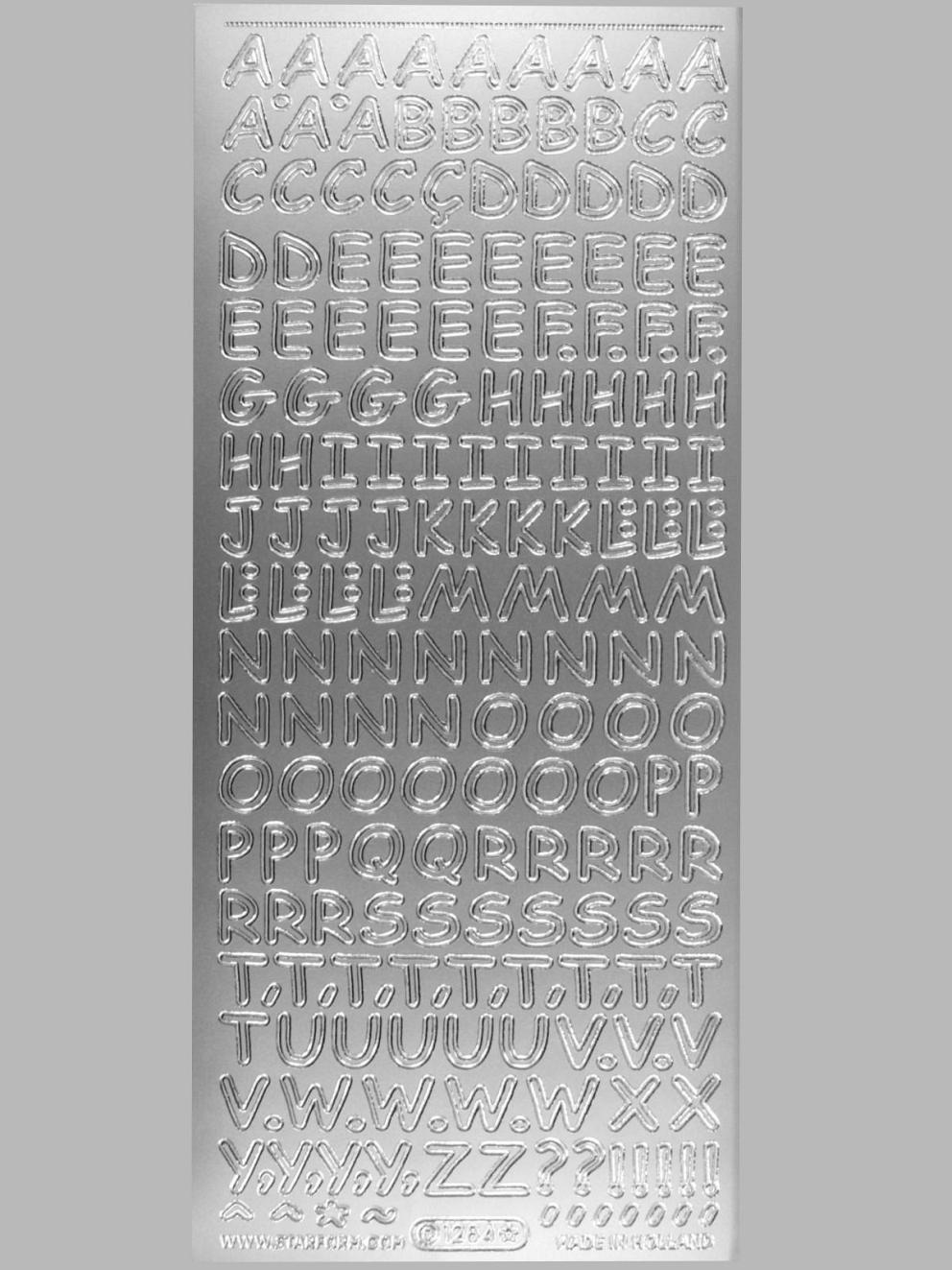 Bild Sticker Großbuchstaben Starform Nr. 1284 silber 