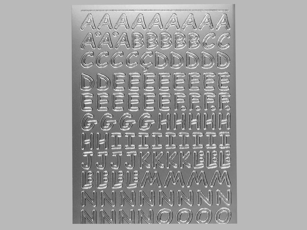 Bild Sticker Großbuchstaben Starform Nr. 1284 silber 