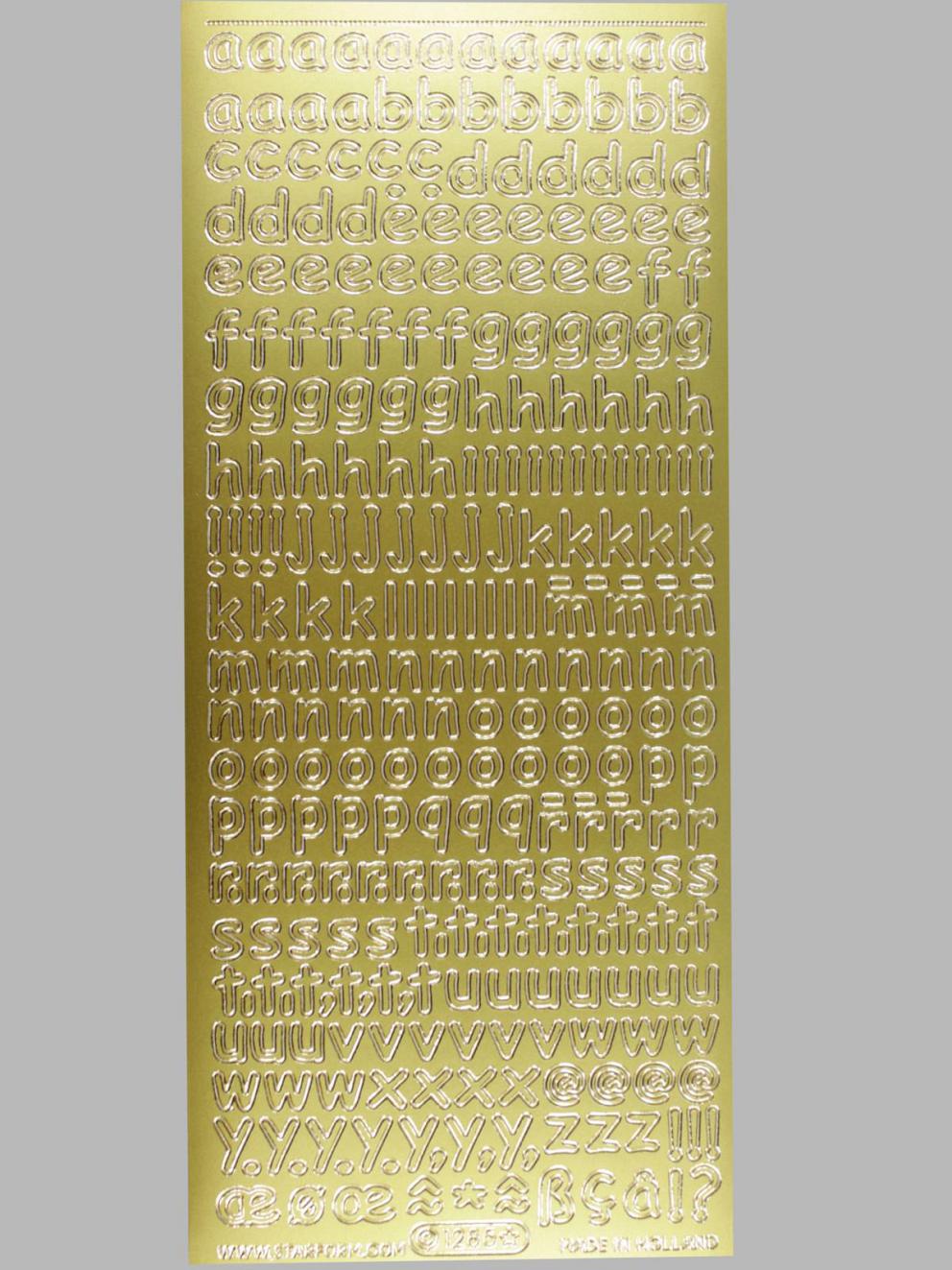 Bild Sticker Kleinbuchstaben Starform Nr. 1285 gold