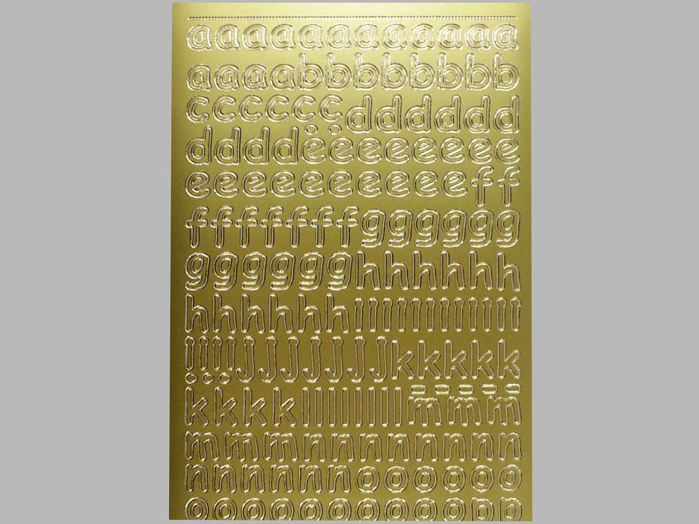 Bild Sticker Kleinbuchstaben Starform Nr. 1285 gold