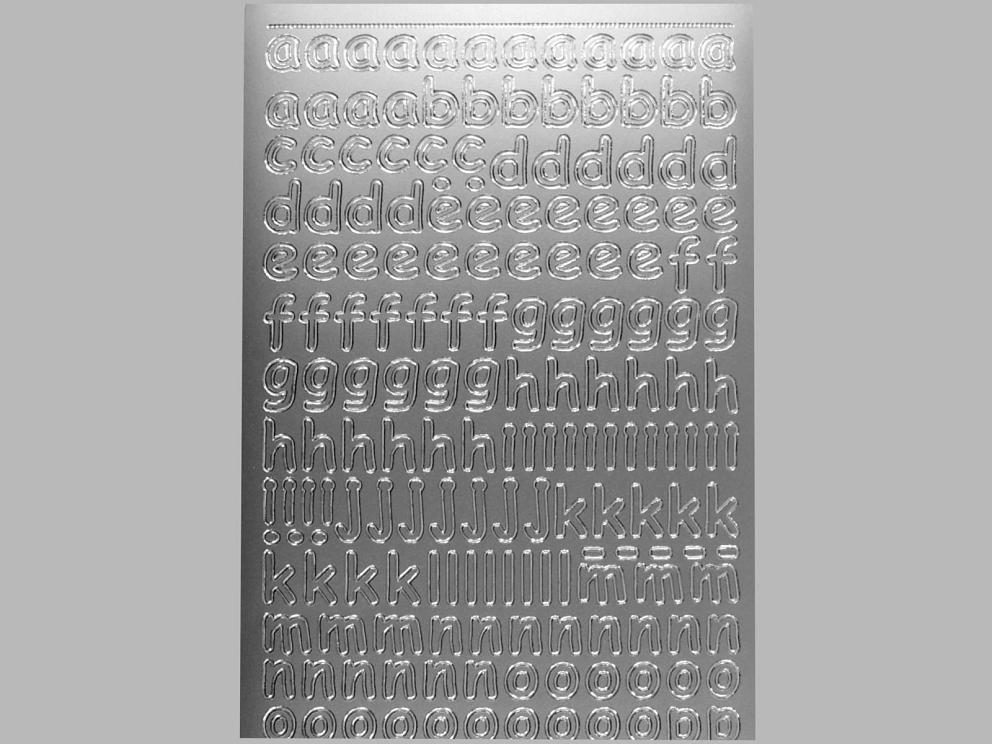 Bild Sticker Kleinbuchstaben Starform Nr. 1285 silber 