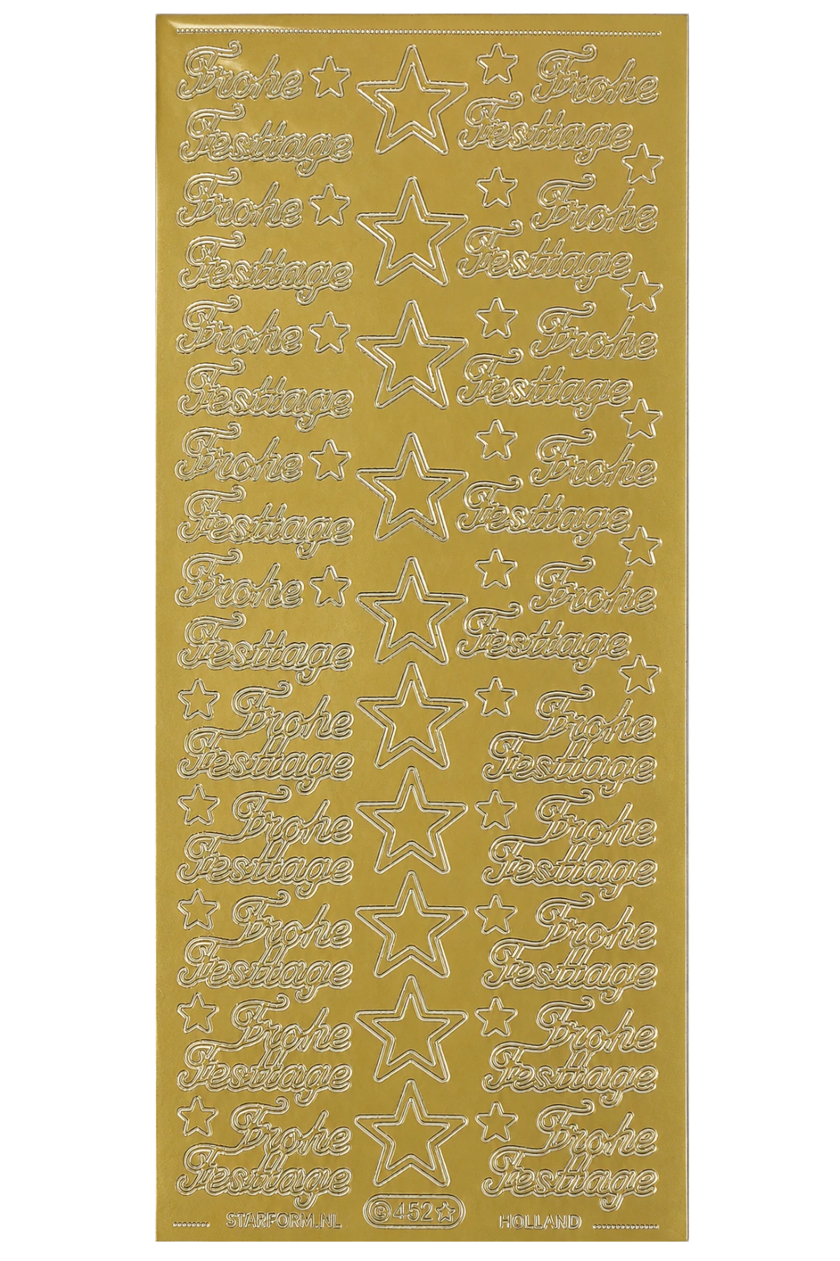 Bild Sticker Frohe Festtage gold Starform 458