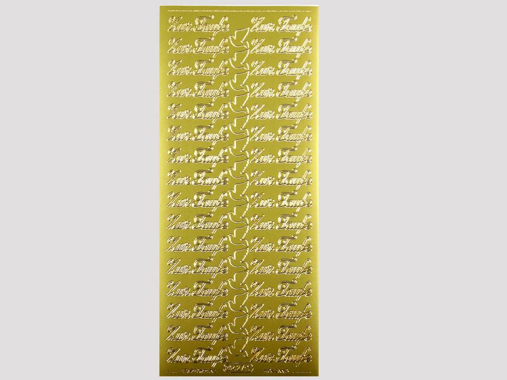 Bild Sticker Zur Taufe gold Starform 427