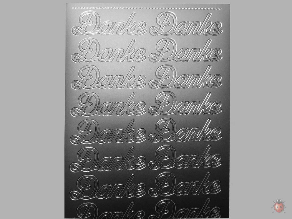 Bild Sticker Danke silber Starform 493