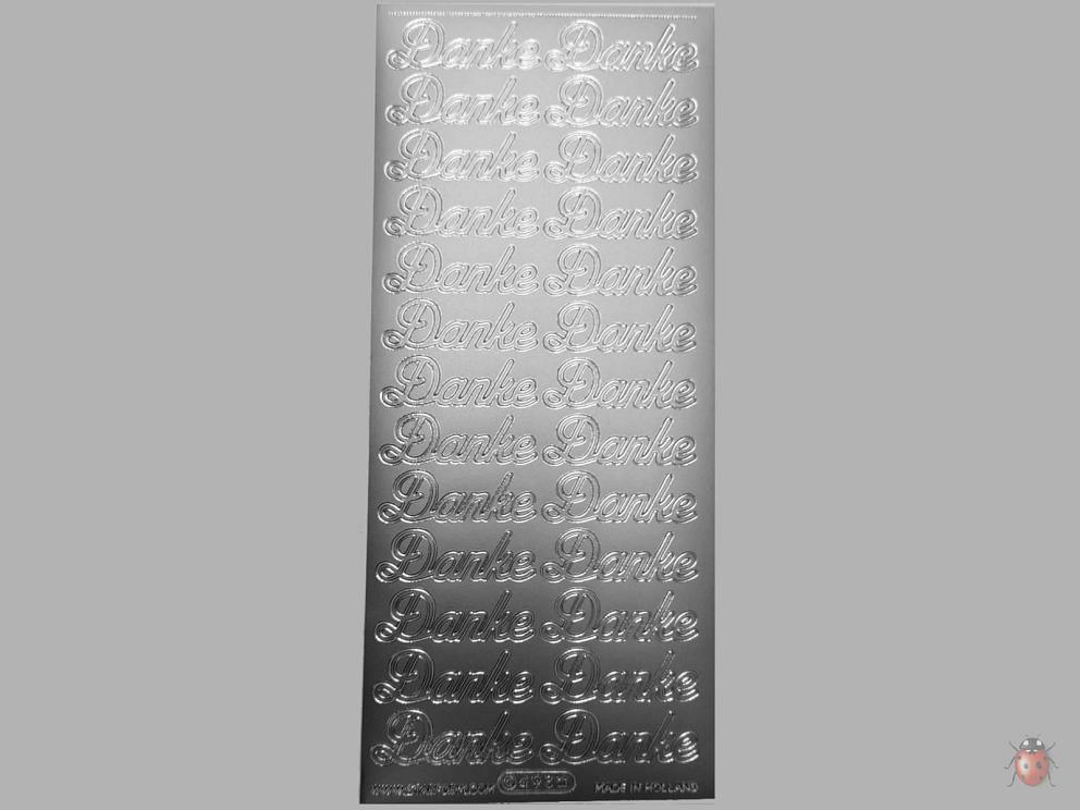 Bild Sticker Danke silber Starform 493