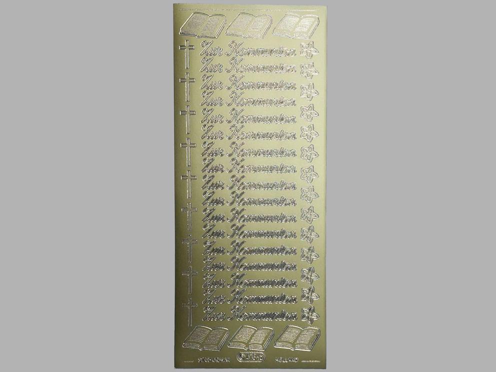 Bild Sticker Zur Kommunion gold Starform 413