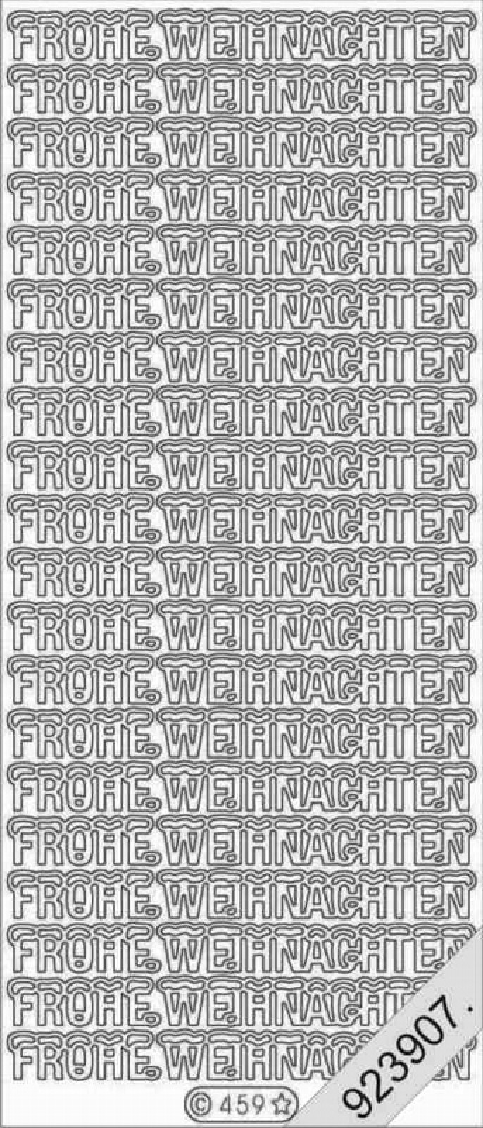 Bild Sticker Frohe Weihnachten silber Starform 459