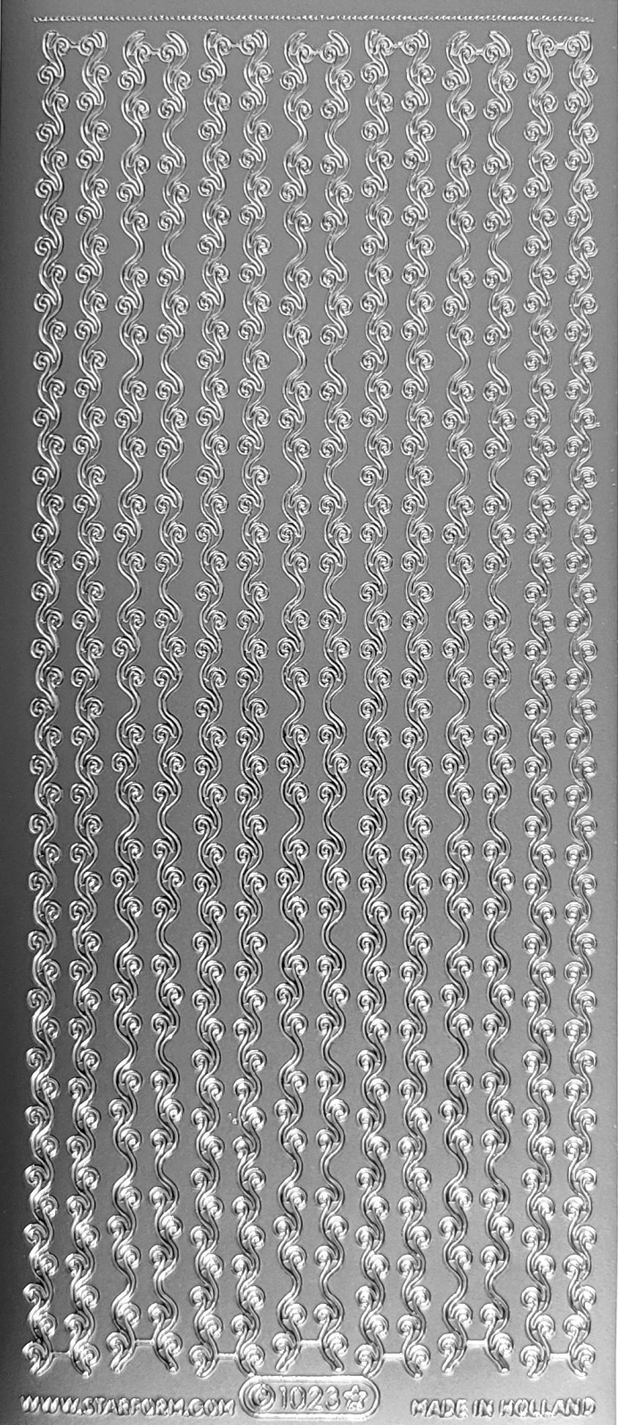 Bild Sticker Streifen silber Starform 1023